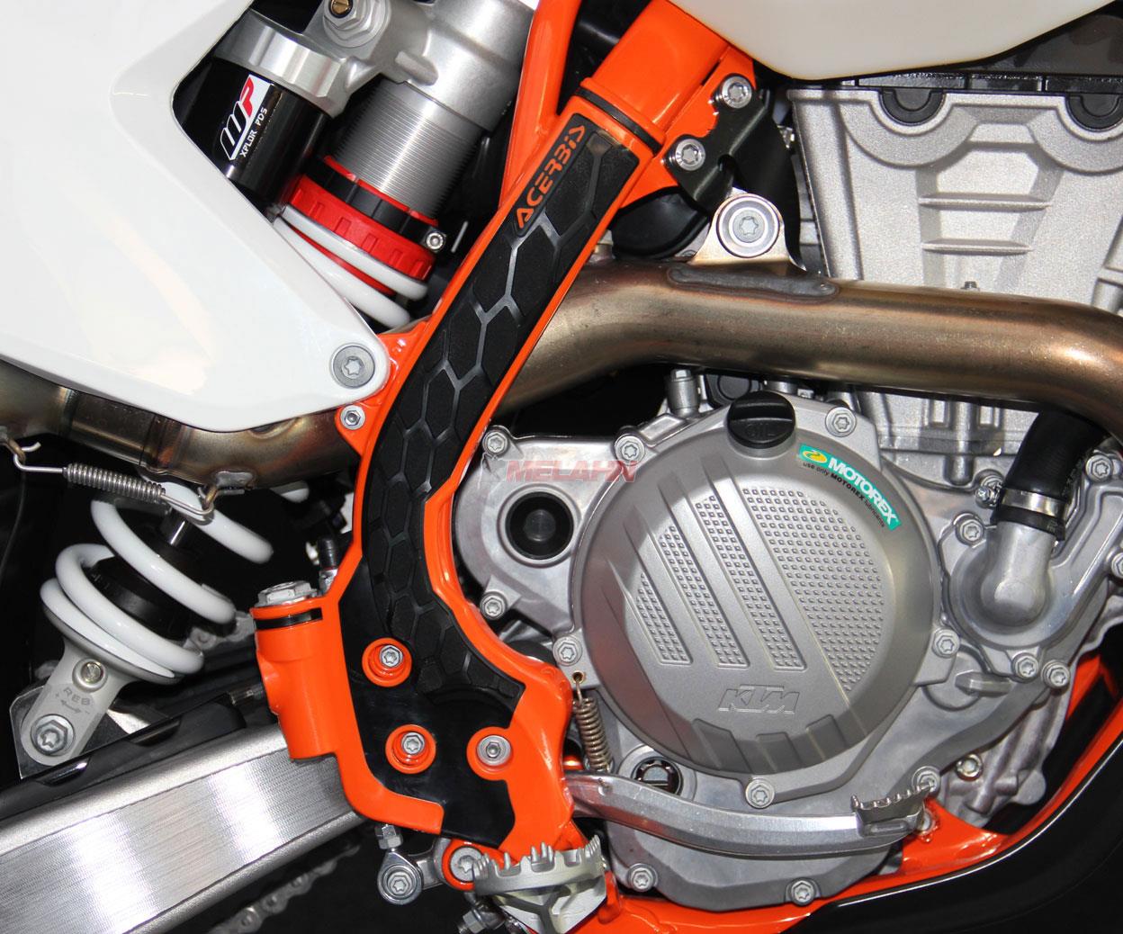 ACERBIS Rahmenschützer (Paar): X-Grip für KTM EXC 2020-2023, orange/schwarz