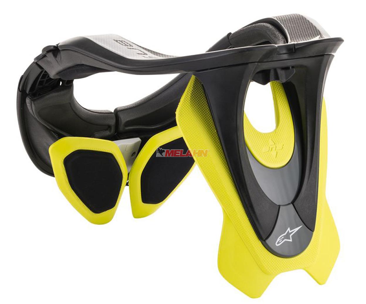 ALPINESTARS Neckbrace: BNS (Bionic Neck Support) Tech-2, schwarz/neongelb