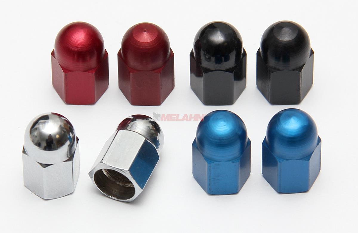 BIKE IT Aluminium-Ventilkappe (Paar), schwarz