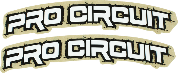 PRO CIRCUIT Kotflügelaufkleber (Paar) Retro, weiß