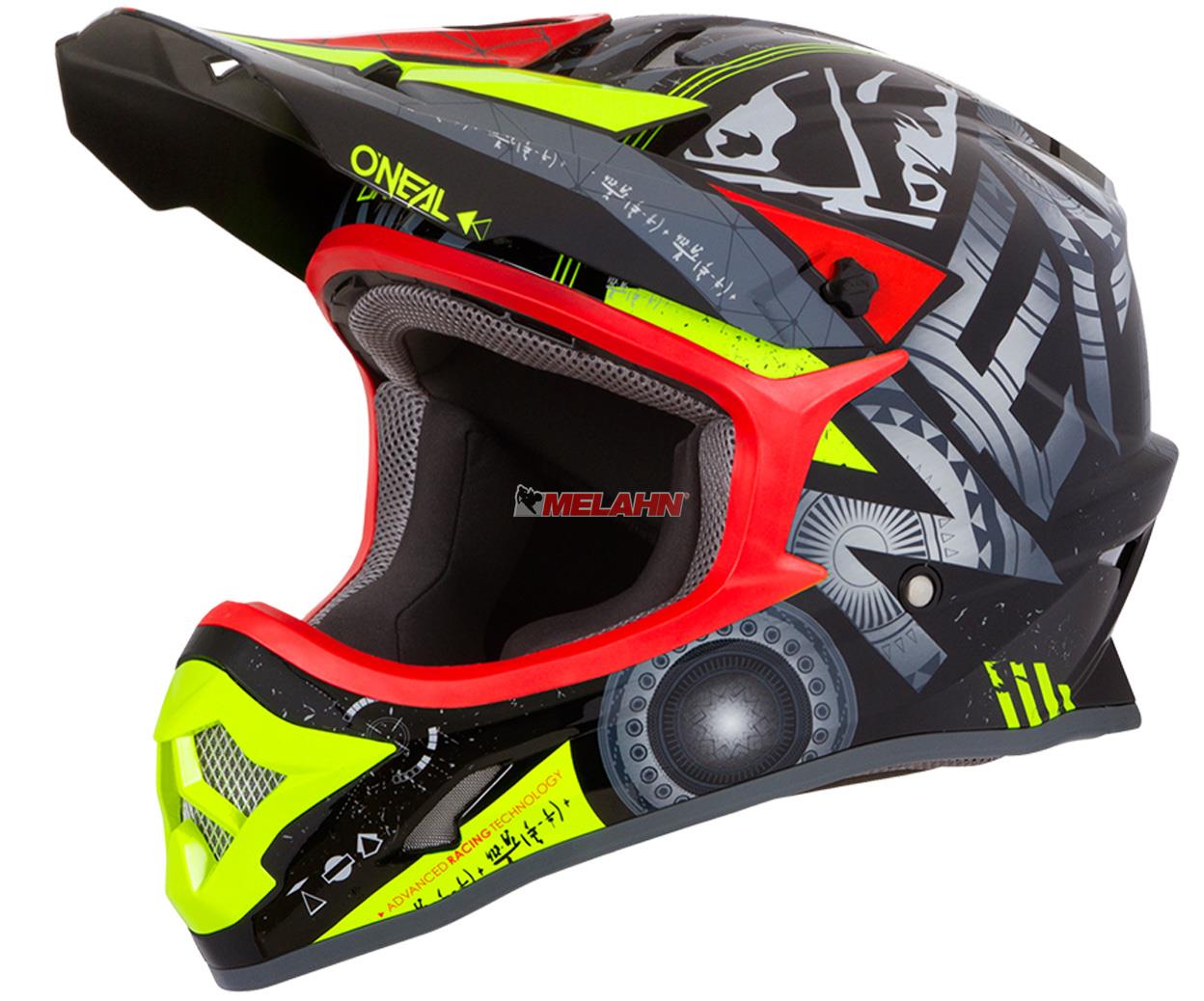 ONEAL Helm: 3Series, HELIUM, schwarz/rot, Größe S