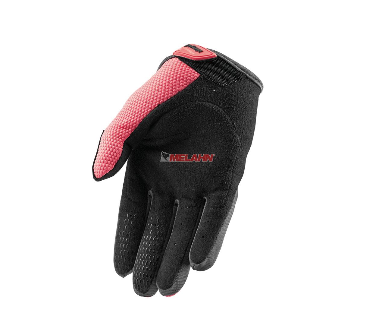 THOR Girls-Handschuh: Spectrum, grau/coral