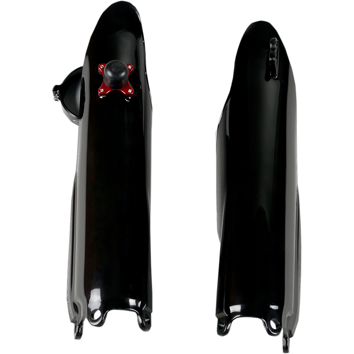 UFO Gabelschutz (Paar) mit Starthilfe für YAMAHA YZ 125/250 08-21 / YZF 08-09, schwarz